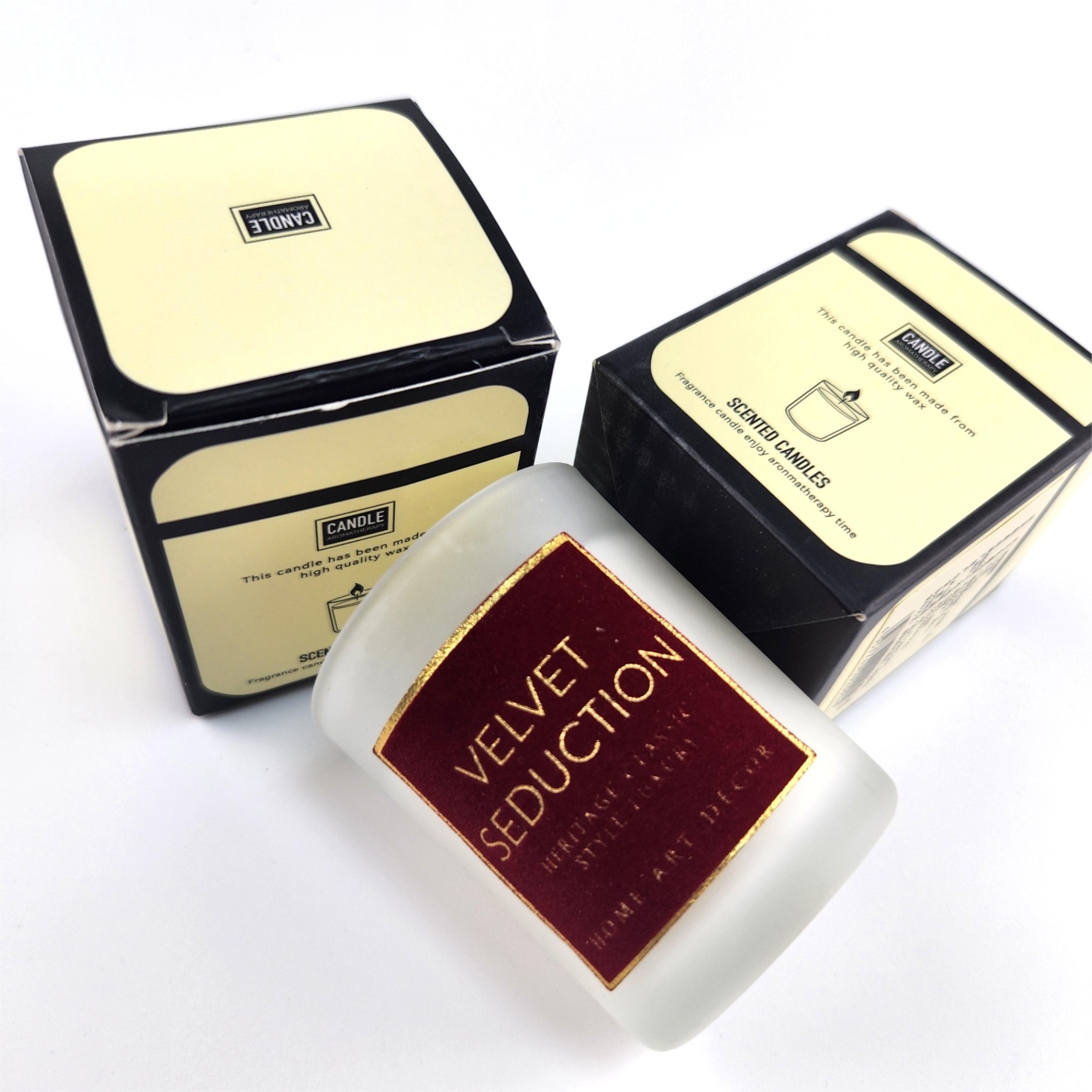 Aromatherapy Velvet Candle Label Printing Gold Foil Double Layer Candle Sticker Labels