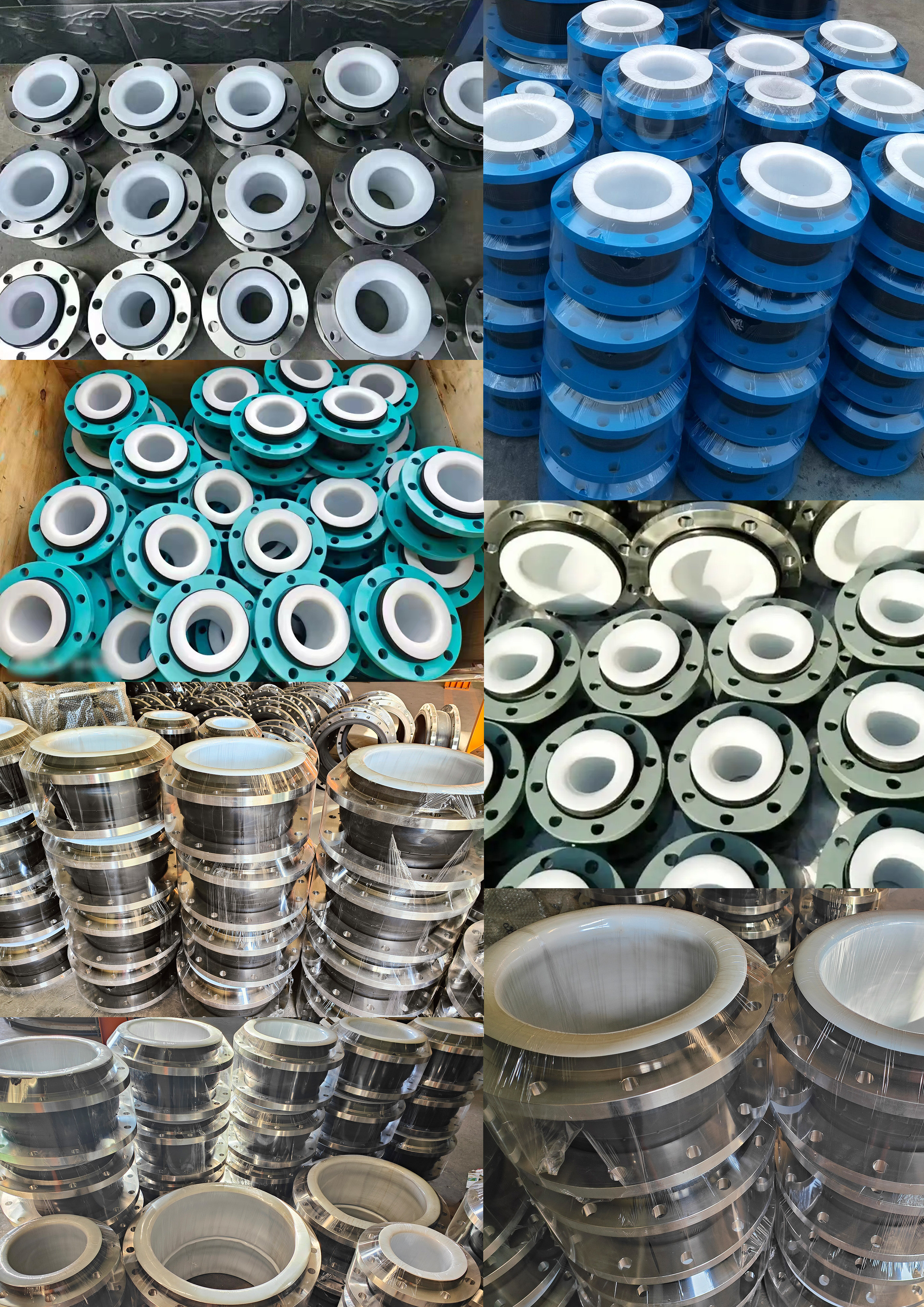 24inch Large Diameter Stainless Steel Flange Neoprene Rubber Expansion Joint PTFE Lined Rubber Flexible Fittings