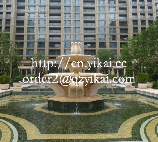 Hand Carved Stone Fountain, Outdoor Garden Water Fountain (YKOF-50)