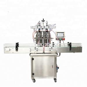 China Beverage Liquid Filling Packaging Machine , Automatic Liquid Bottle Filler 4 Nozzles wholesale