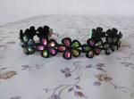 Handmade Crystal Beads Flowers Collar for Children Decoration Dance Wear
