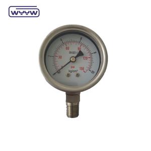 China Customizable Stainless Steel Bourton Tube Gauge Filled with Liquid Pressure Bottom Mount wholesale
