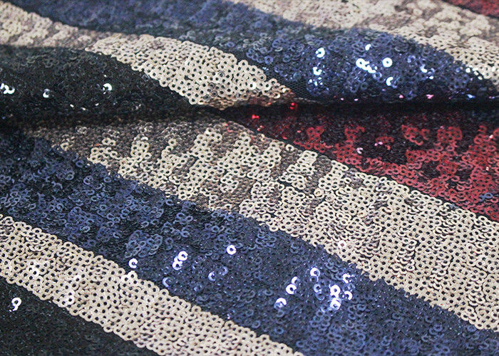Multi - Color Embroidered Shiny Sequin Fabric Azo Free For Evening Dress
