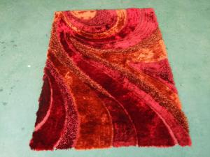 China Dark Red Popular Polyester Mixed Shaggy Carpet Multi-Shaggy Rug wholesale