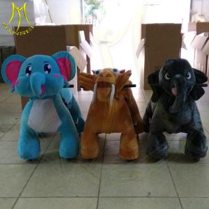 China Hansel family park battery powered walking stuffed animal electric ride wholesale
