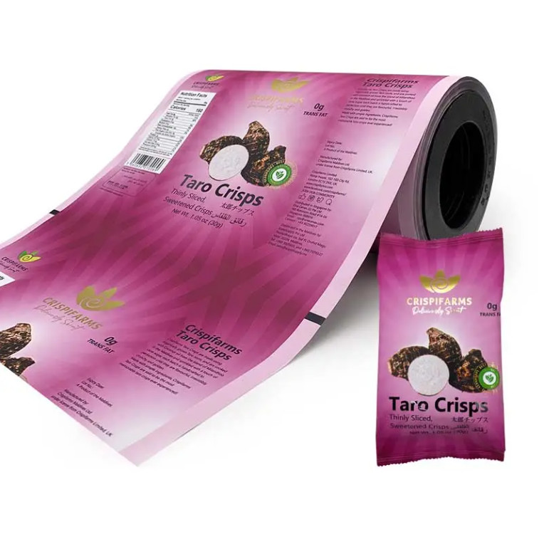 Wholesale Food Grade Printed Chips Packaging Bags Laminate Rolls PET Plastic Bag Roll Mylar Aluminium Packaging Foil Film Roll