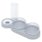500ml Plastic Automatic Pet Feeder Bowl Raised Stand Double Bowl Pet Feeder