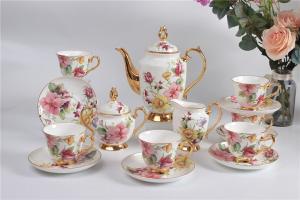 China 1500ml 24K Matte Bone China Breakfast Set wholesale
