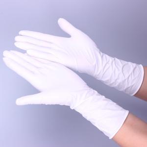 China Industrial White Disposable Nitrile Gloves , Powder Free Large Nitrile Gloves wholesale