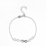6.5 Inch 925 Silver CZ Bracelet 7.0g Alphabet Jewelry Friendship Bracelet