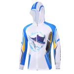 Custom Sublimation Long Sleeve Mens Fishing Sweatshirts Anti UV Flat Bottom