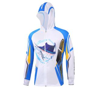 China Custom Sublimation Long Sleeve Mens Fishing Sweatshirts Anti UV Flat Bottom wholesale