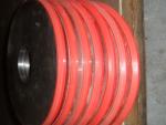 Elastic Polyurethane Wheels , Industrial PU Red Polyurethane Iron Sheet Coating
