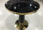 74cm Stainless Steel Coffee Table With Glass Top