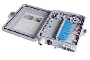 China 22.2*20.4*5.4cm Fiber Optic Junction Box IP55 12 Port Fiber Termination Box wholesale