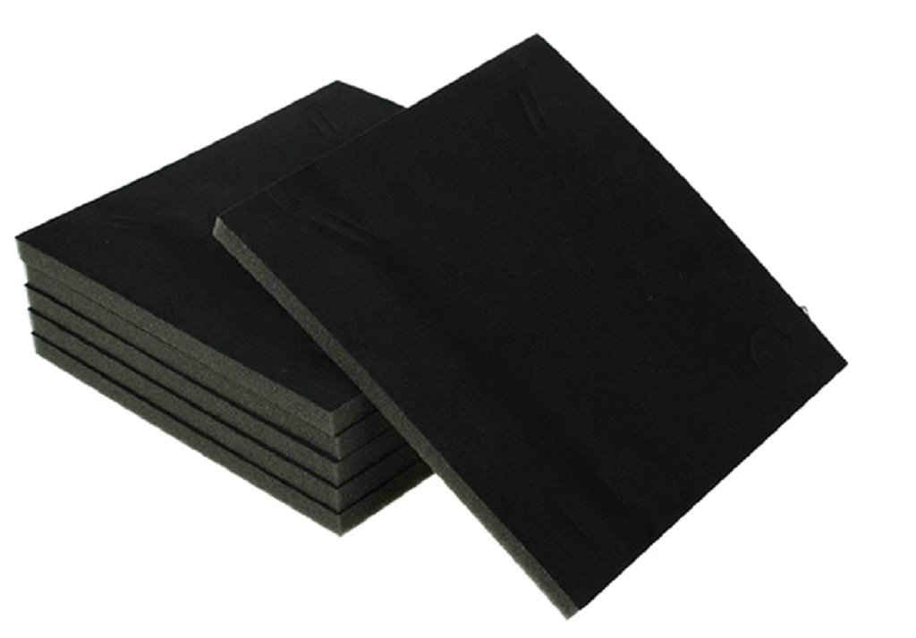 PU Velvet Foam Box Inserts Black / White , Jewelry Box Foam Protective