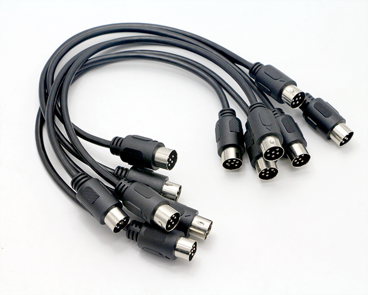 OEM Factory S Video Audio Shield Male to Male Female 3 4 5 6 7 8 9 10 13 PIN MIDI DIN Extension Cable