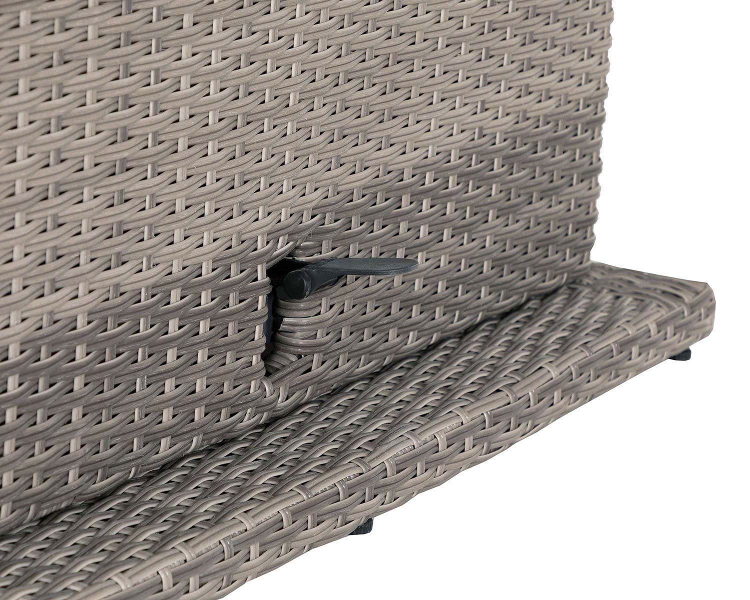 PE Rattan AJUNION Outdoor Sectional Corner Sofa Patio Set with Adjustable Dining Table