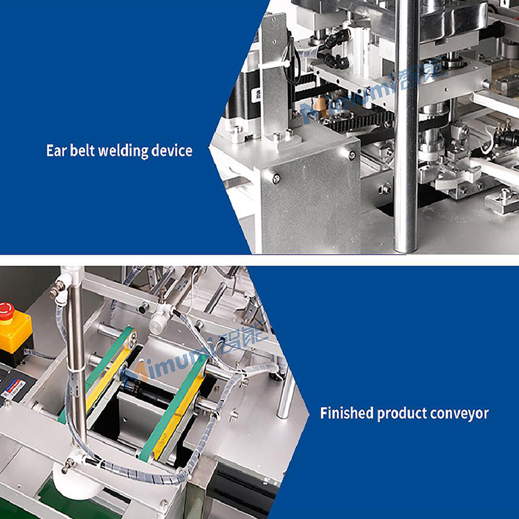 Welding Outer Earloop Face Mask Manufacturing Machine For 3 Ply Face Mask