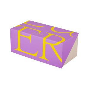 China Purple Yellow Paper Cake Packaging Box Matte Lamination OEM ODM wholesale
