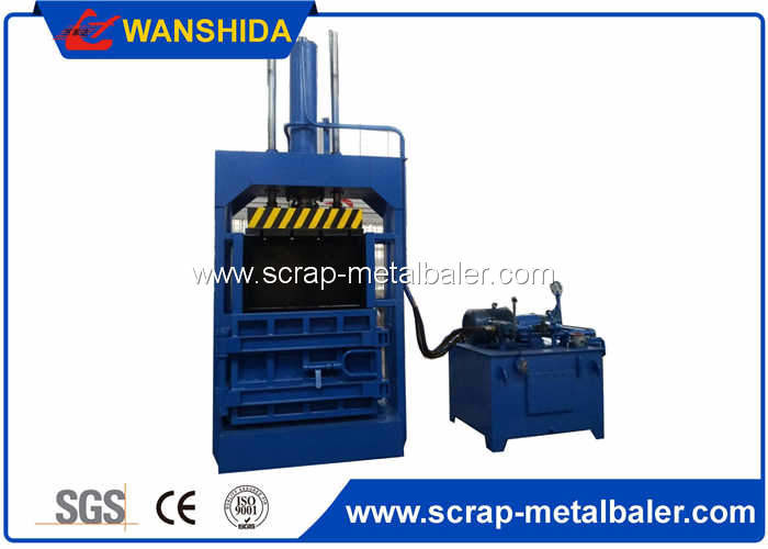Hydraulic Vertical Baling Machine For OCC Waste Cardbaord Plastic Bottles Make Bales