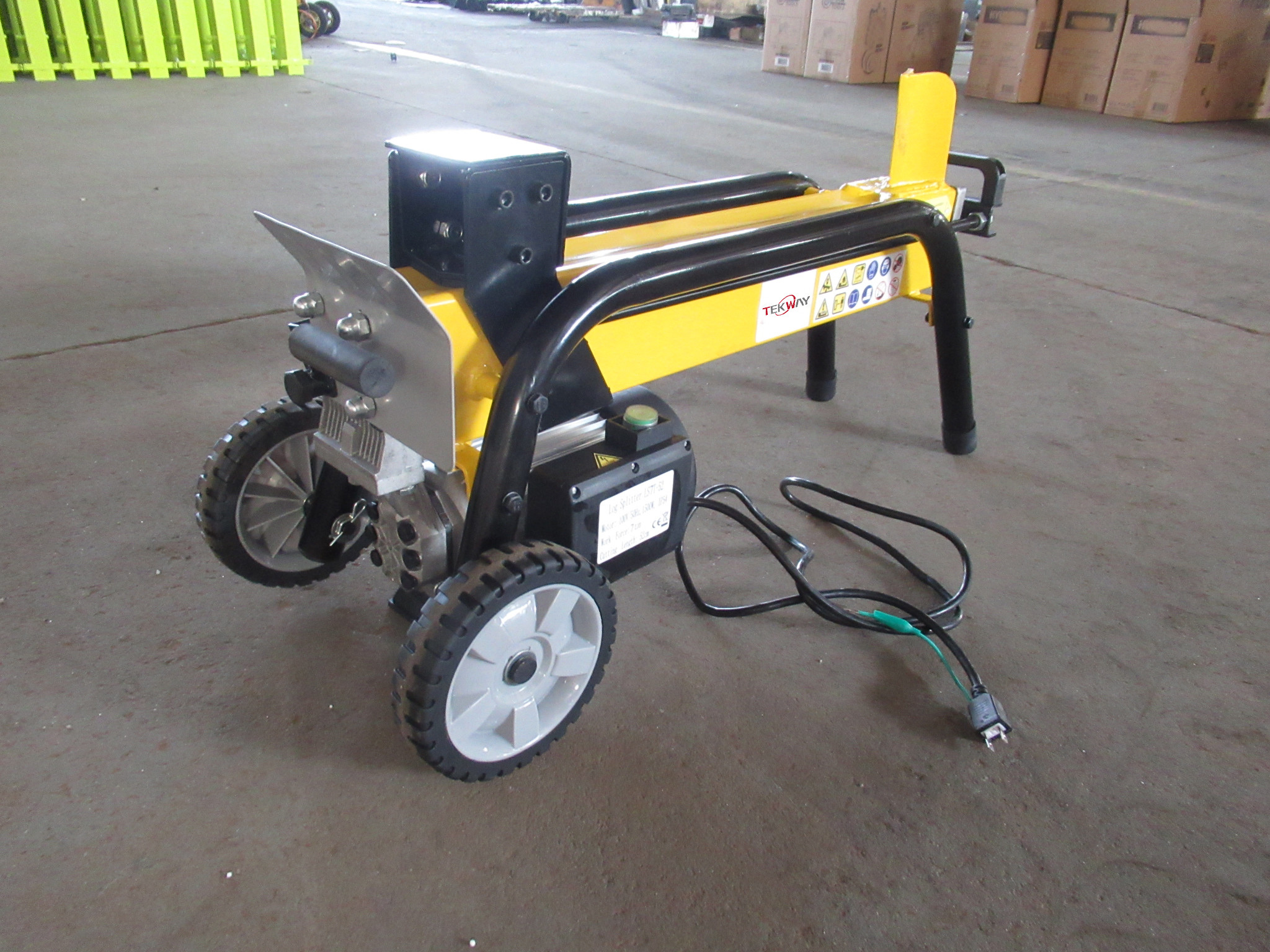 Electric Processor Log Wood Splitter Hydraulic Firewood Splitter Machine 1500W 52cm