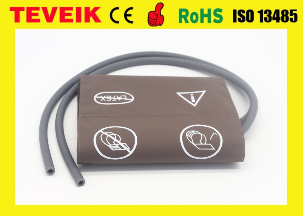 Teveik Factory Price Reusable Critikon PU Material Blood Pressure Cuff for Neonate, Double Tube NIBP Cuff