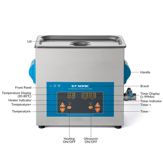 Digital GT Sonic 6L Ultrasonic Cleaner For Circuit Board / Dental Instruments