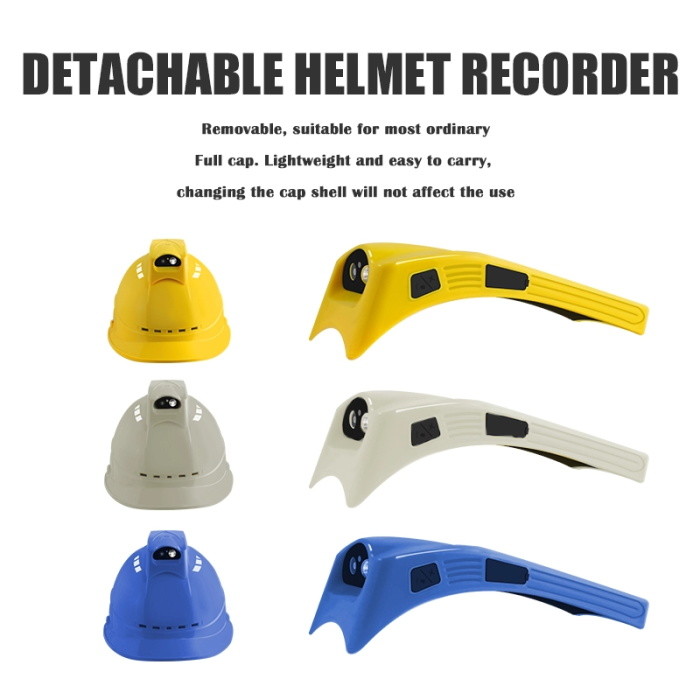 4G Live Steam Split Helmet with Camera Mounted on Safety Helmet for Construction Mining