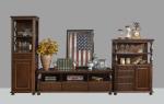 American Antique Living leisure room furniture sets Wooden TV wall unit set by