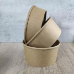 kraft Paper Bowls Environmentally friendly Brown Take Away 280gsm Disposable