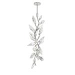 60W Hand-Cut Faceted Crystal Leaf Chandelier With LED Bulbs