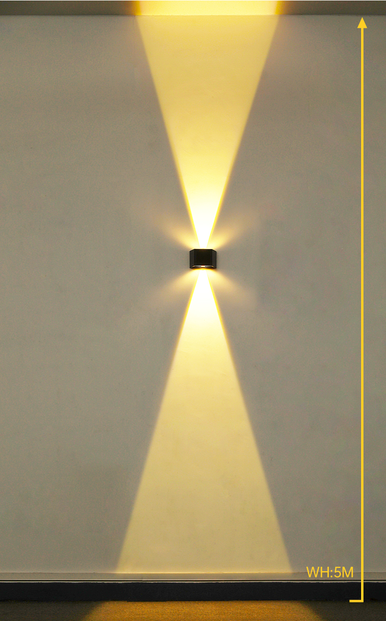 Dusk to Dawn 3.7V 1300mAh Wall Mounted Solar Light Up And Down outdoor lamp