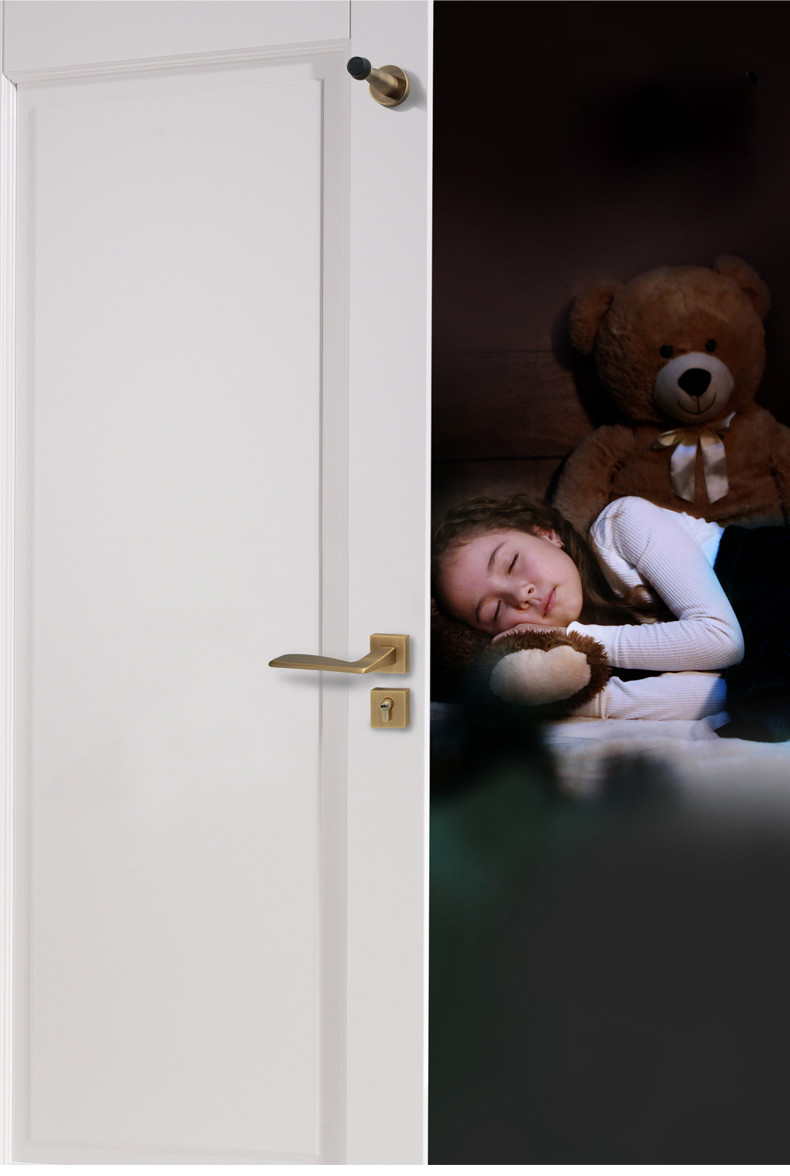 Indoor Anti Collision Brass Door Stopper strong magnetic 49mm 84mm