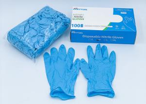 China Medical Supply Powder Free Medical Disposable Blue Examination Nitrile Gloves Exam Glove wholesale