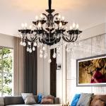 Black and silver crystal chandelier light fixtures ( WH-CY-20)