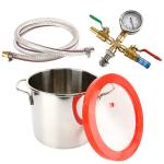 Dia 9 Inch 2 Gallon Stainless Steel Vacuum Degassing Chamber Kit