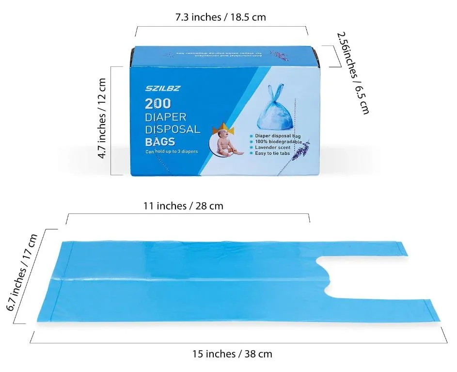 Custom Factory Direct Price OEM Disposable Baby Nappies Bags Baby Diaper Bags on Roll