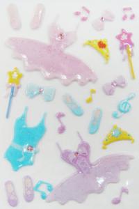 China Colorful Japanese Cartoon Stickers , Die Cut Ballet Cute 3d Stickers wholesale