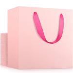 Custom Color Accepted Ribbon Handle Paper Bag for Luxury Clothing Boutique Gifts