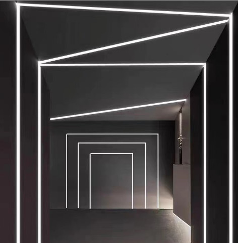 Anodize / Coating Aluminum Led Strip Light Profile Flush Mounted Plasterboard
