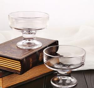 China 200ml Pudding Yogurt Salad Milkshake Cup 10cm Caliber Glass Ice Cream Bowl wholesale
