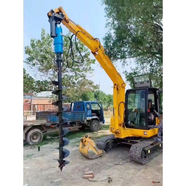 Customized screw pile driver excavators and deep hole drilling rigs for pile foundation excavation, suitable for utility pole pits, tree planting