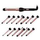 China Interchangeable Long Barrel Curling Iron Hair Straightener Brush Rotating wholesale