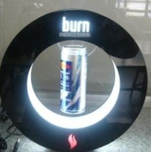 China 360 Rotating magnetic floating pop beer bottle display racks wholesale