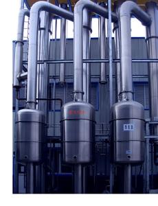 China Falling Film Evaporator Concentration Equipment 5-8 Bar Steam Pressure wholesale