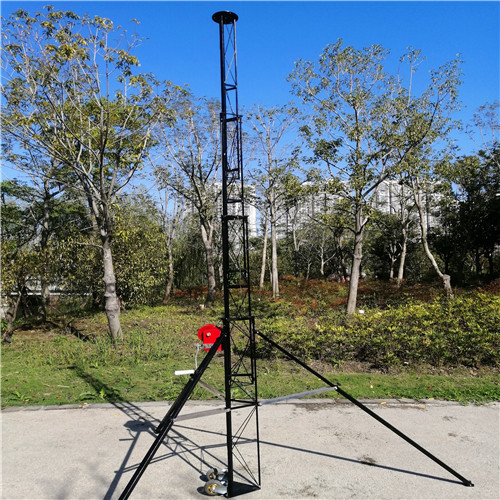 Guyed Movable Winch Up 30M Cell On Wheel Tower