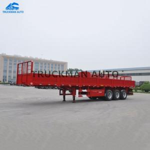 China 50 Tons Loading 3 Axle Semi Trailer , Cargo Semi Trailer For Logistics Business on sale