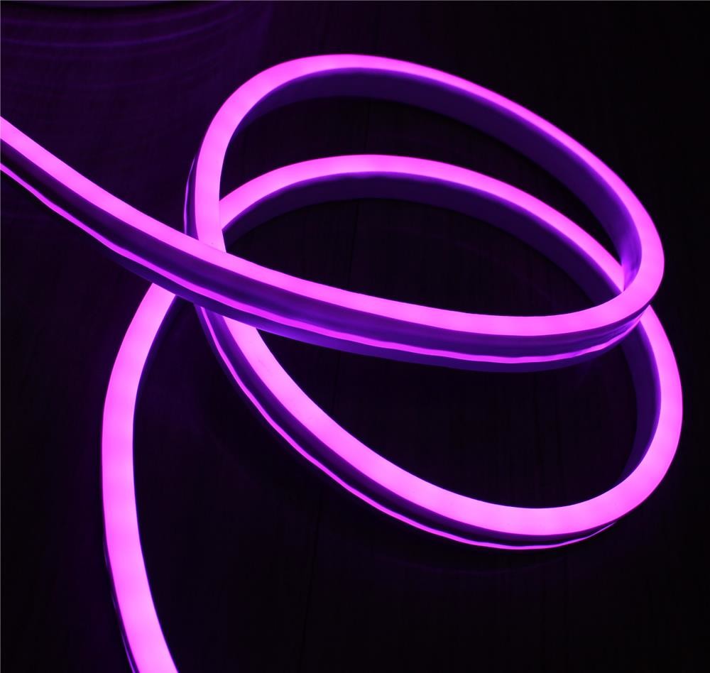 12V Ultra slim RGB Color changing Neon Rope Flexible flat surface 11x19mm side view
