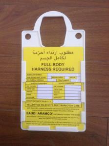 China ABS Plastic Scaffolding Safety Products Scaffolding Tag Holder Lookout Warning Sign wholesale